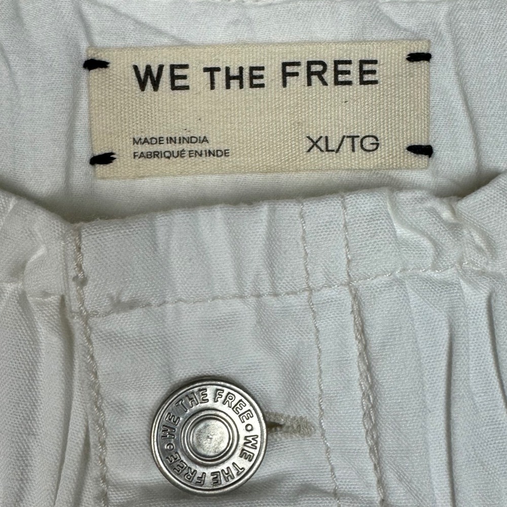 We The Free Costa Pull-On Harem Pants Women XL White Cargo Baggy Utility Chic - Picture 4 of 14